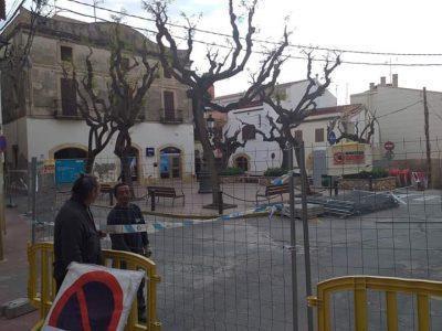 Dilluns vinent es reiniciaran les obres de remodelació de la plaça Major de Creixell