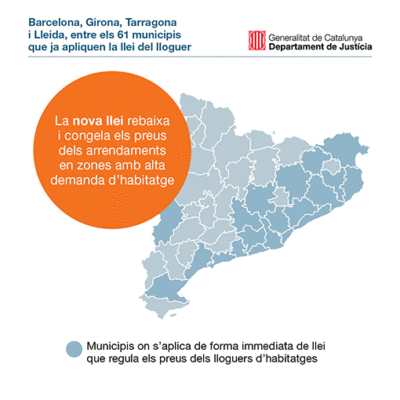 En vigor des del 22 de setembre la llei que regula el preu del lloguer en zones amb alta demanda d’habitatge