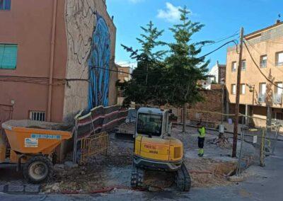 Comencen les obres de l’espai públic situat al xamfrà del carrer del Vent de la Pobla de Montornès