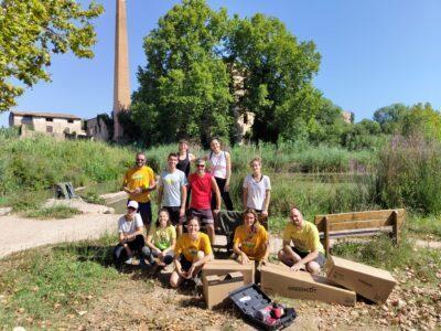 Jornada de voluntariat a la Resclosa del Catllar i instal·lació d’un nou plafó informatiu